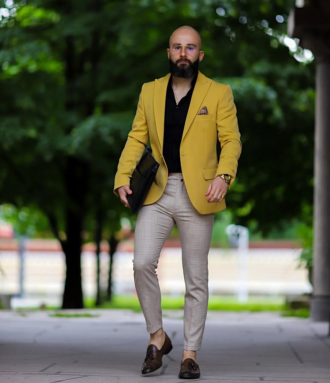 Fall outfits ideas for men 2026 Bold Mustard Blazer For Modern Smart Casual Fall Style