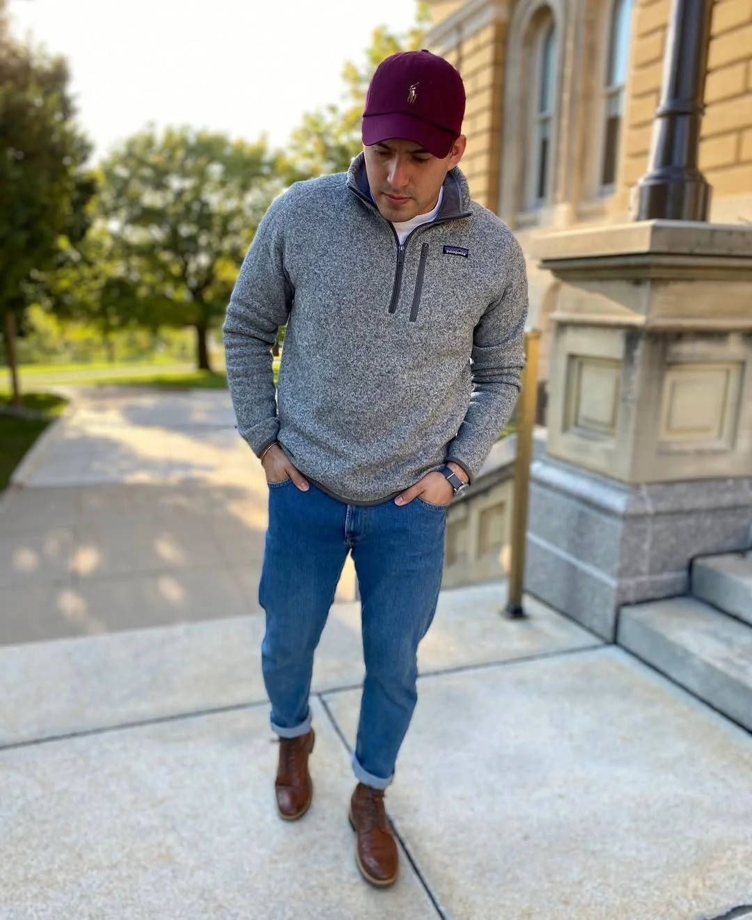 Fall outfits ideas for men 2026 Quarter Zip Sweater And Denim For Everyday Comfort