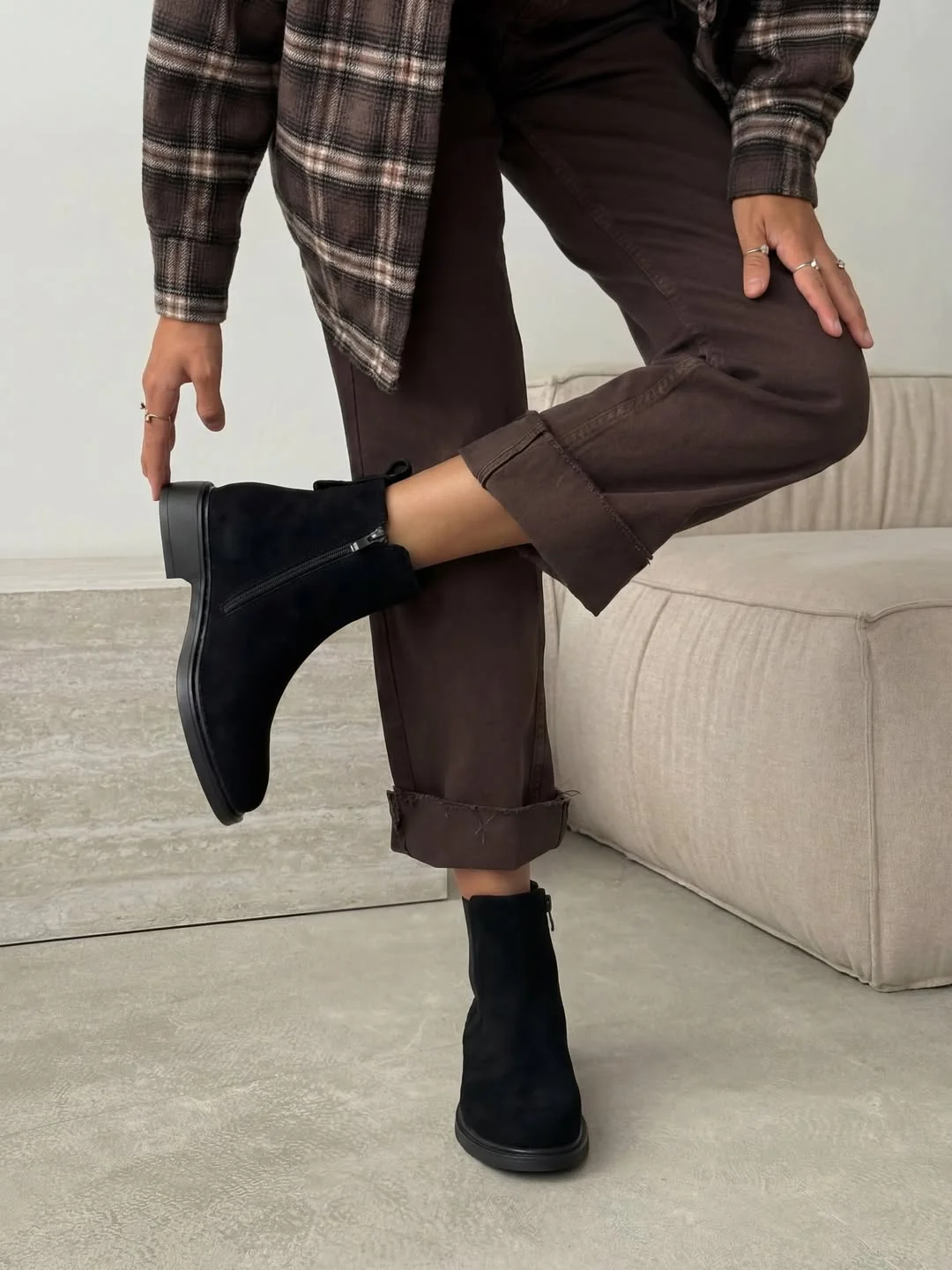 fall outfits with boots 2026 Minimalist Black Ankle Boots with Tailored Autumn Layers