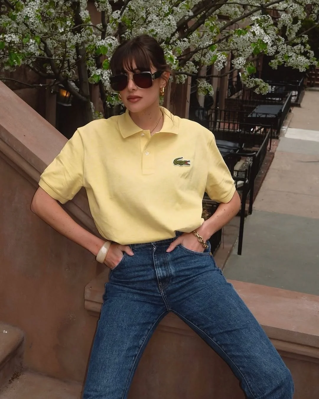 fall outfits with jeans 2026 Classic Polo Shirt and Denim for Early Fall Simplicity