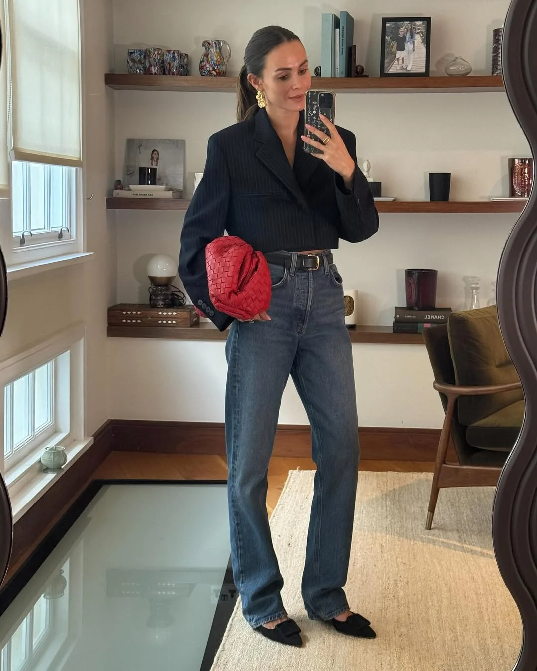 fall outfits with jeans 2026 Tailored Cropped Blazer and Straight-Leg Jeans for Elevated Everyday Style