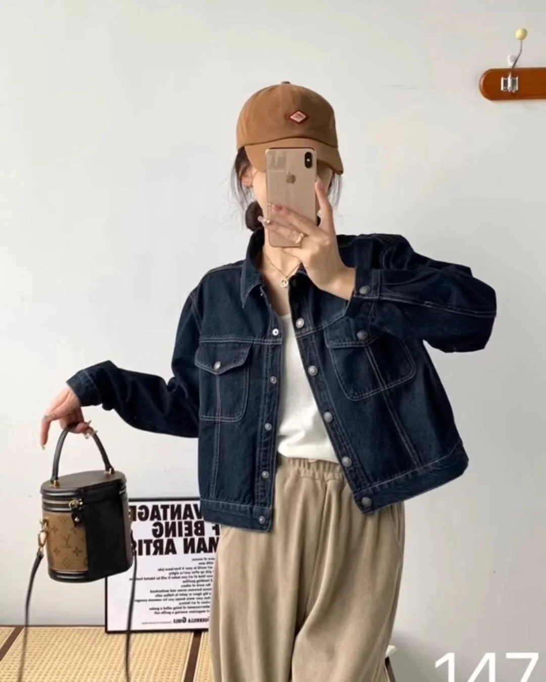 fall outfits with jeans jacket 2026 Dark Denim and Neutral Tones for Everyday Fall Style