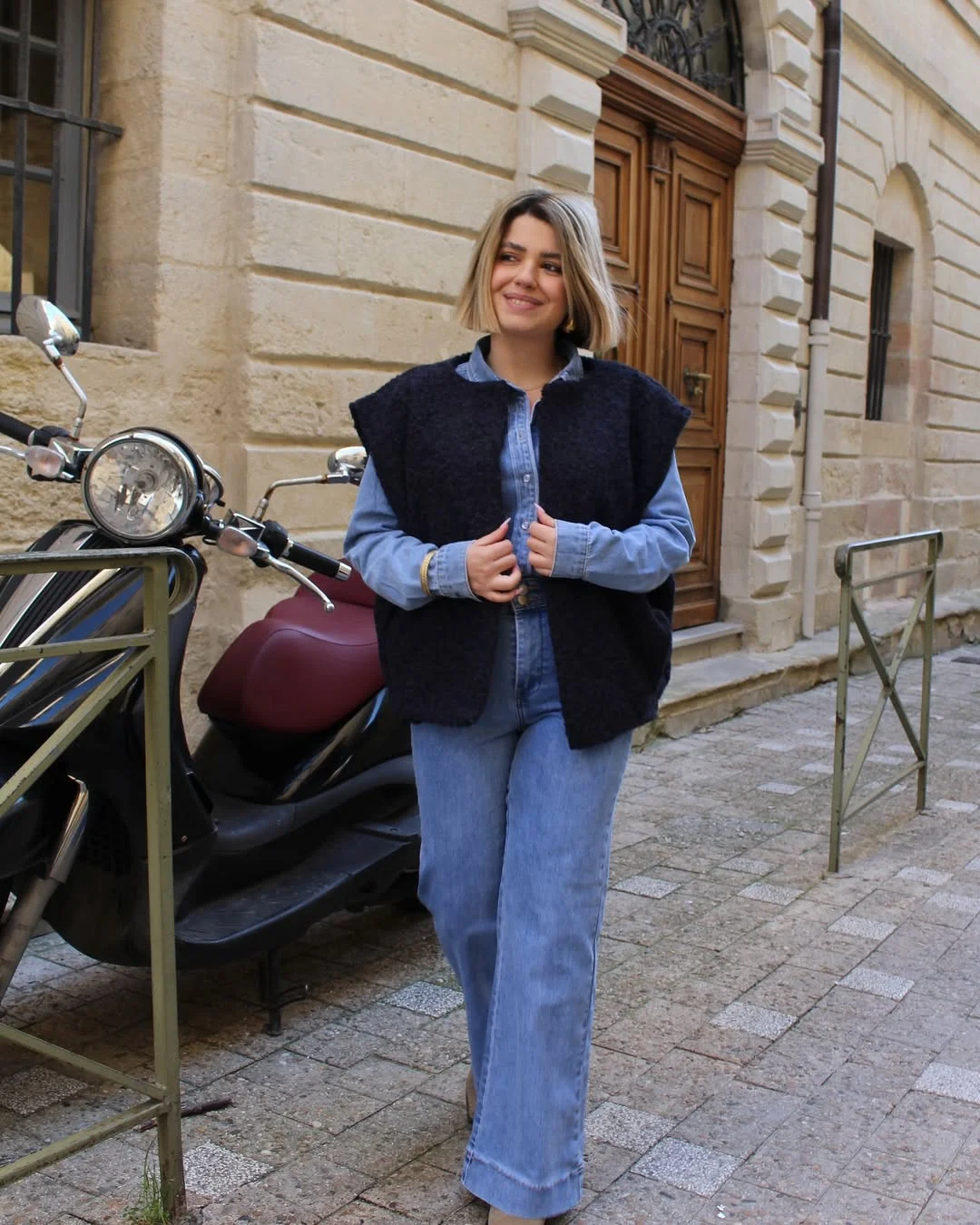 fall outfits with vests 2026 Relaxed Denim Layers for Crisp Early Fall Days