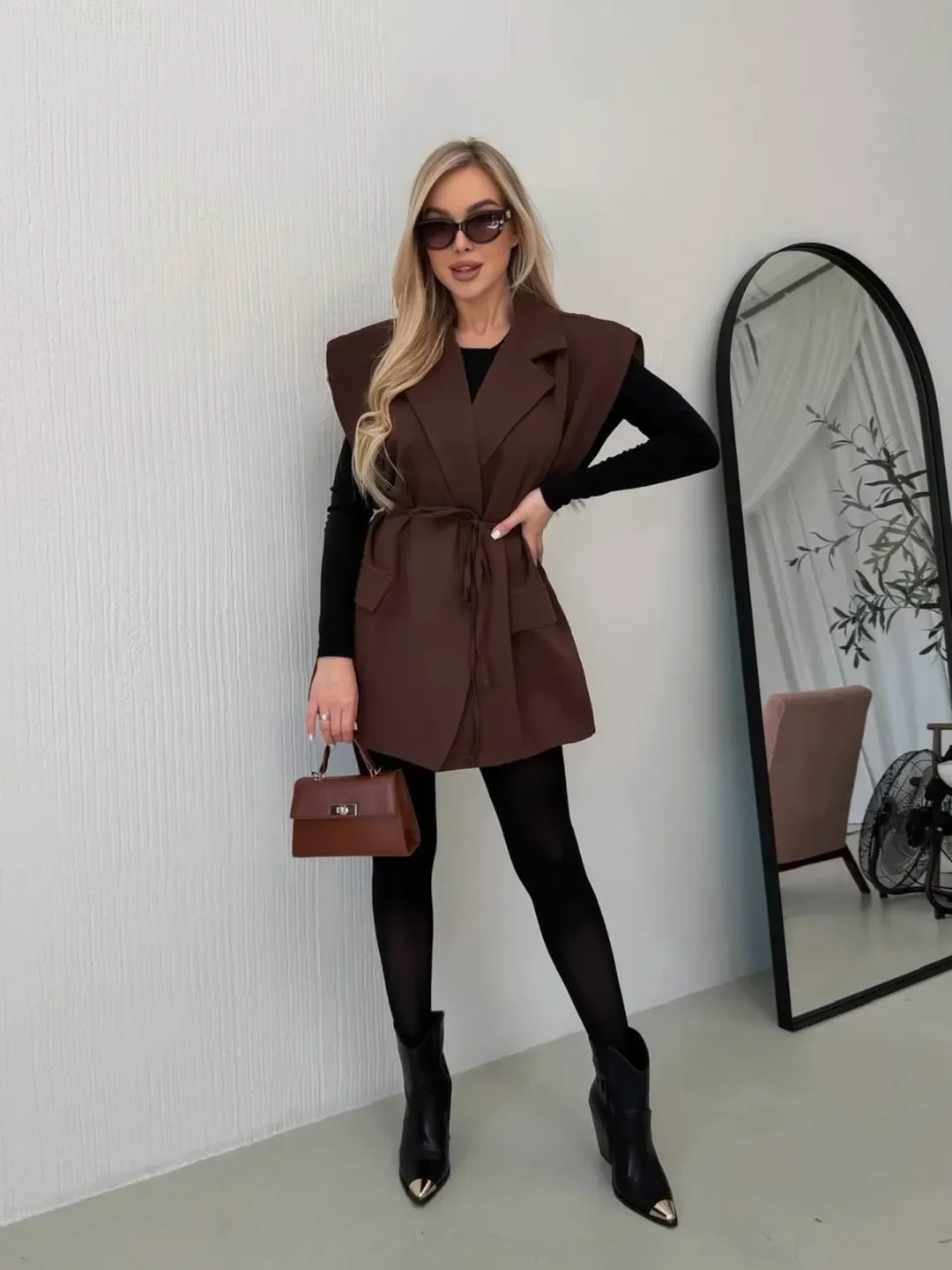 fall outfits with vests 2026 Chocolate Brown Vest Styling for Cooler Evenings