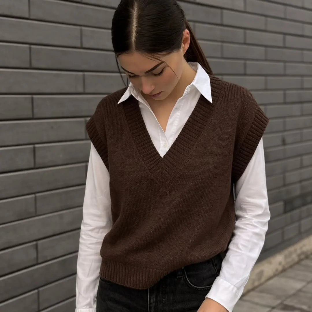 fall outfits with vests 2026 The Sweater Vest Combination That Never Fails