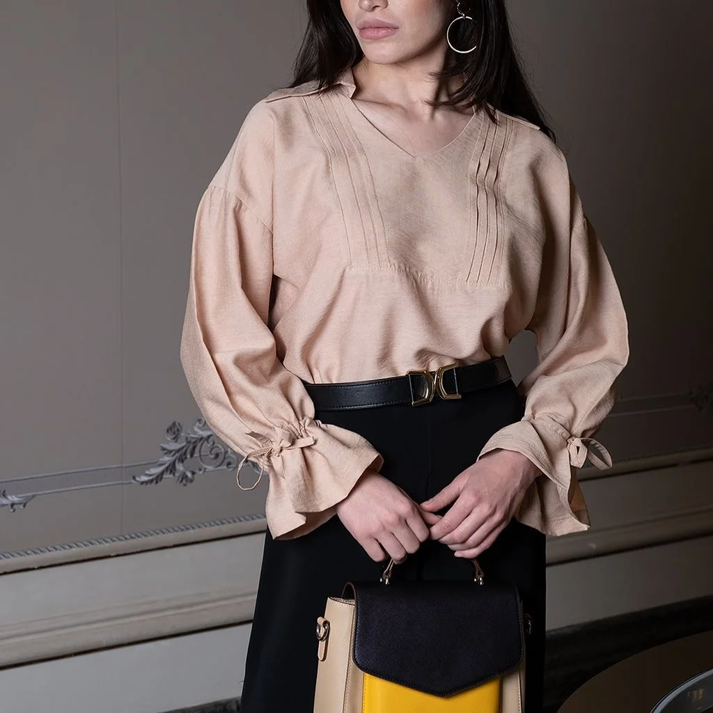 fall smart casual work outfit for women 2026 Romantic Blouses And Dark Separates For Elevated Office Days