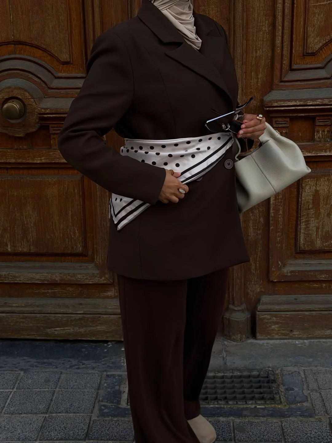 fall smart casual work outfit for women 2026 Polished Monochrome Styling With A Modern Feminine Twist