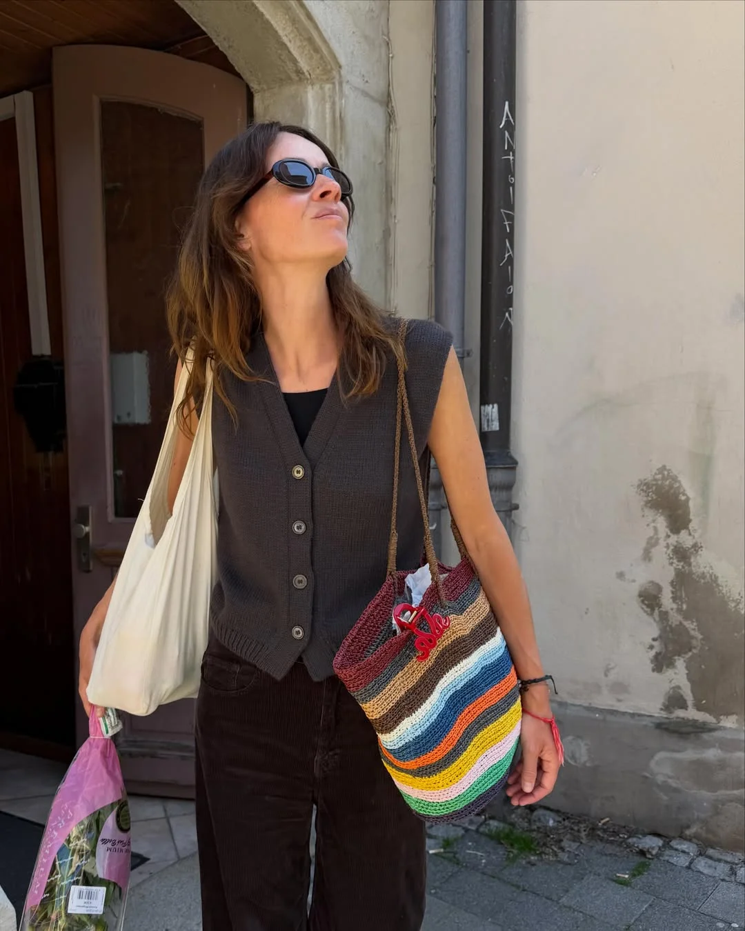 fall vest outfits for women 2026 Dark Brown Knits with Relaxed Weekend Charm