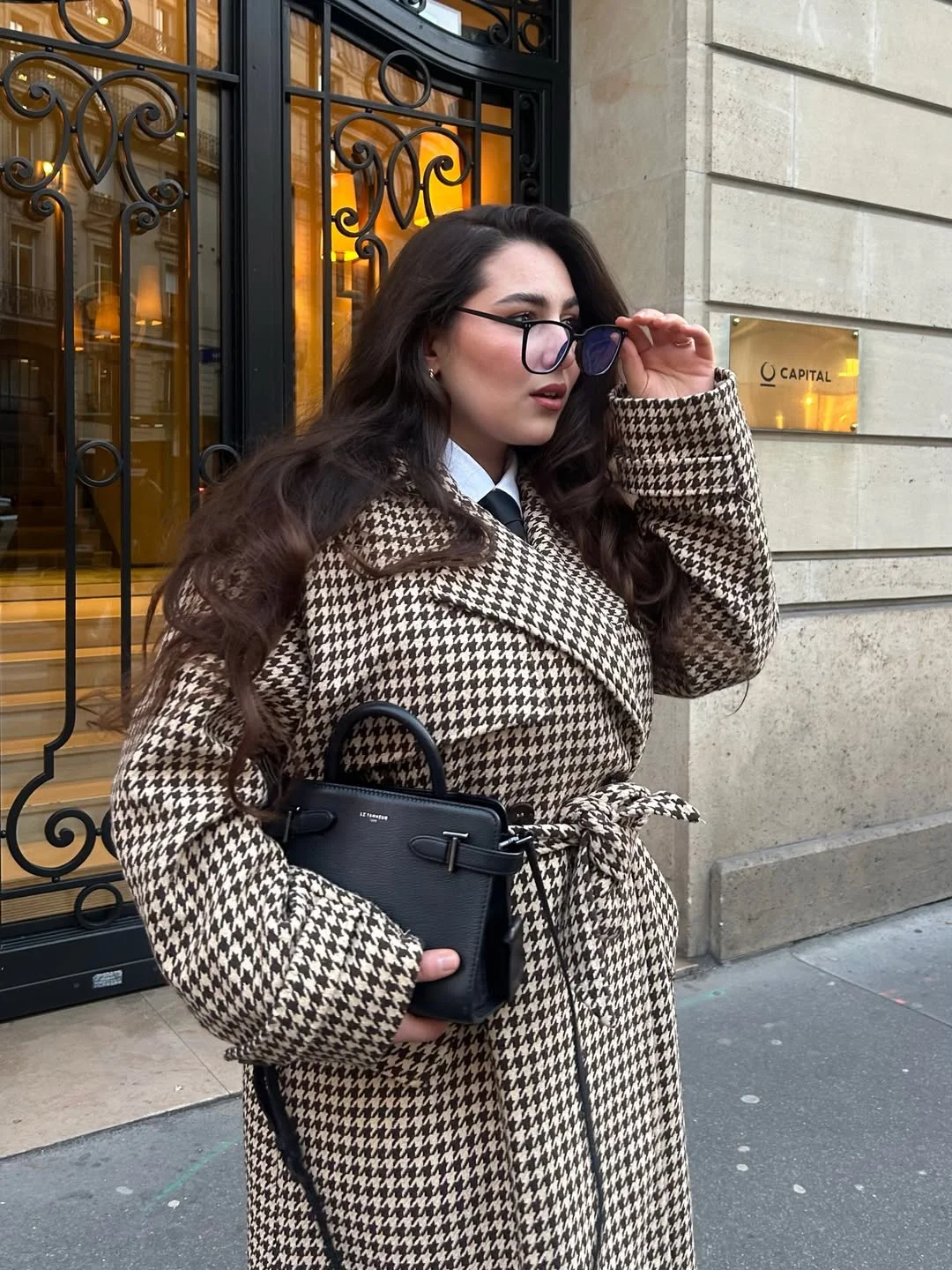 fall work outfits 2026 Classic Houndstooth Coats For Rainy City Mornings