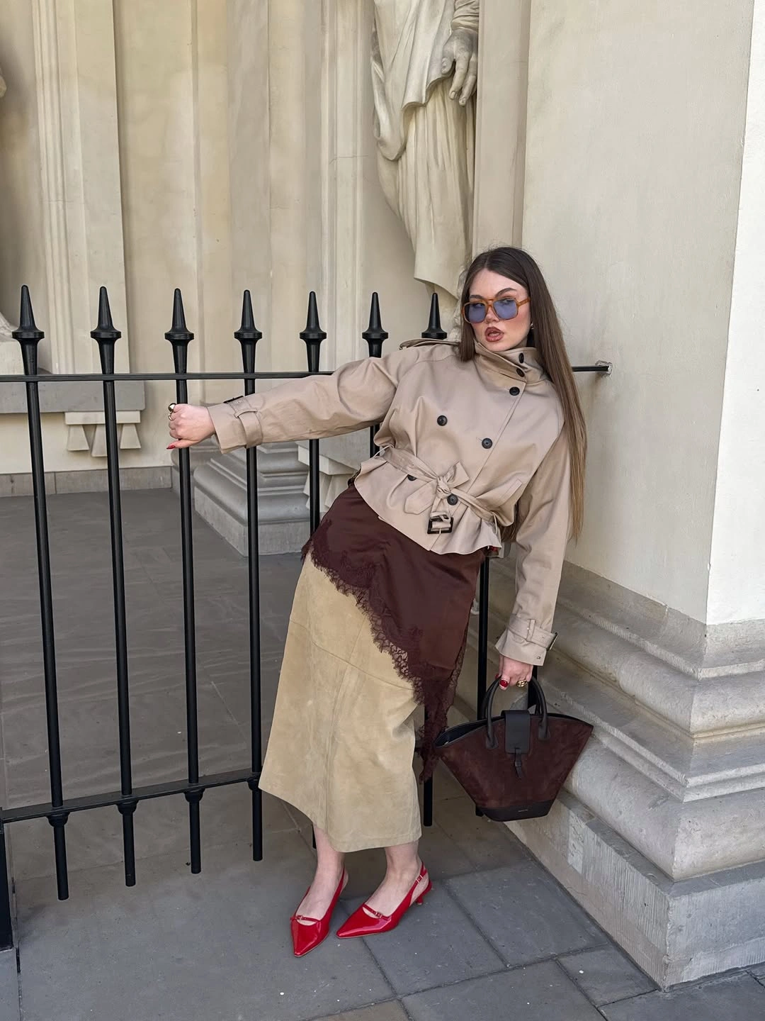 modest fall outfits 2026 Layered Neutrals That Make Midi Skirts Feel Modern