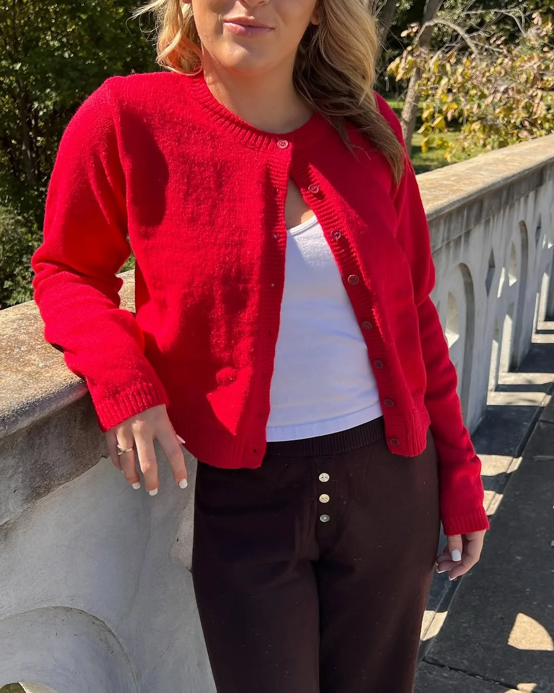 New trends: fall fashion 2026 Cherry Red Cardigans Become The Unexpected Pop Of Color