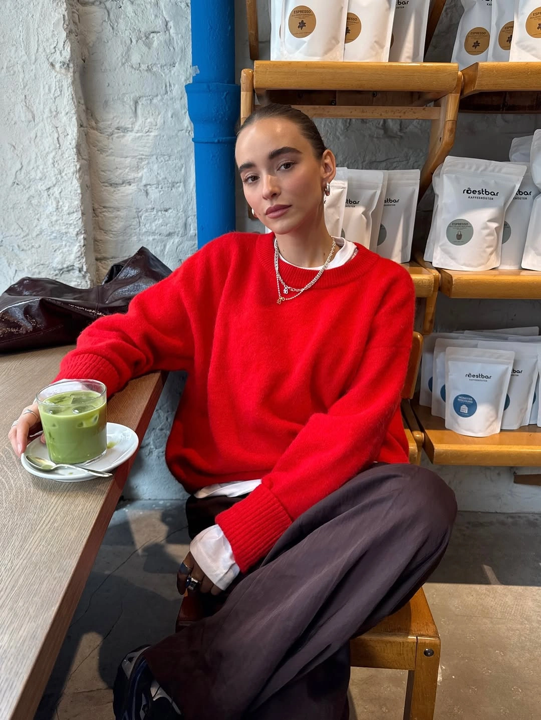 nice fall outfits 2026 A Bold Red Sweater That Instantly Brightens Fall Days