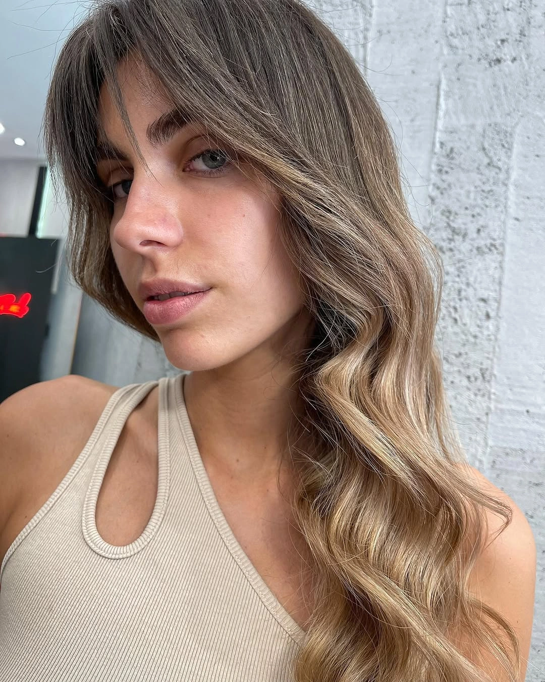 august hairstyles and color ideas 2026 Mushroom Brunette with Soft Face-Framing Ribbons
