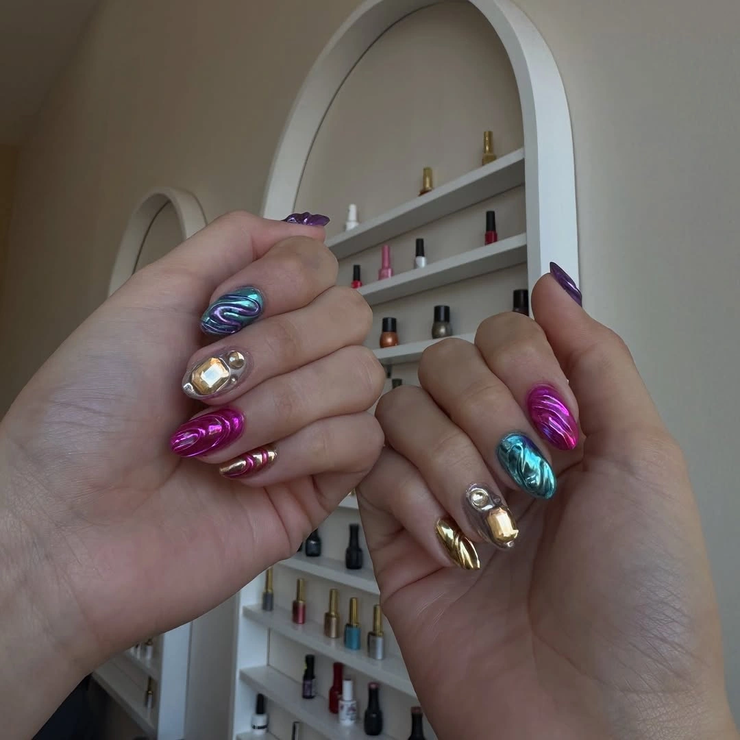 august nails color 2026 Futuristic Chrome Nails for Bold Beauty Lovers