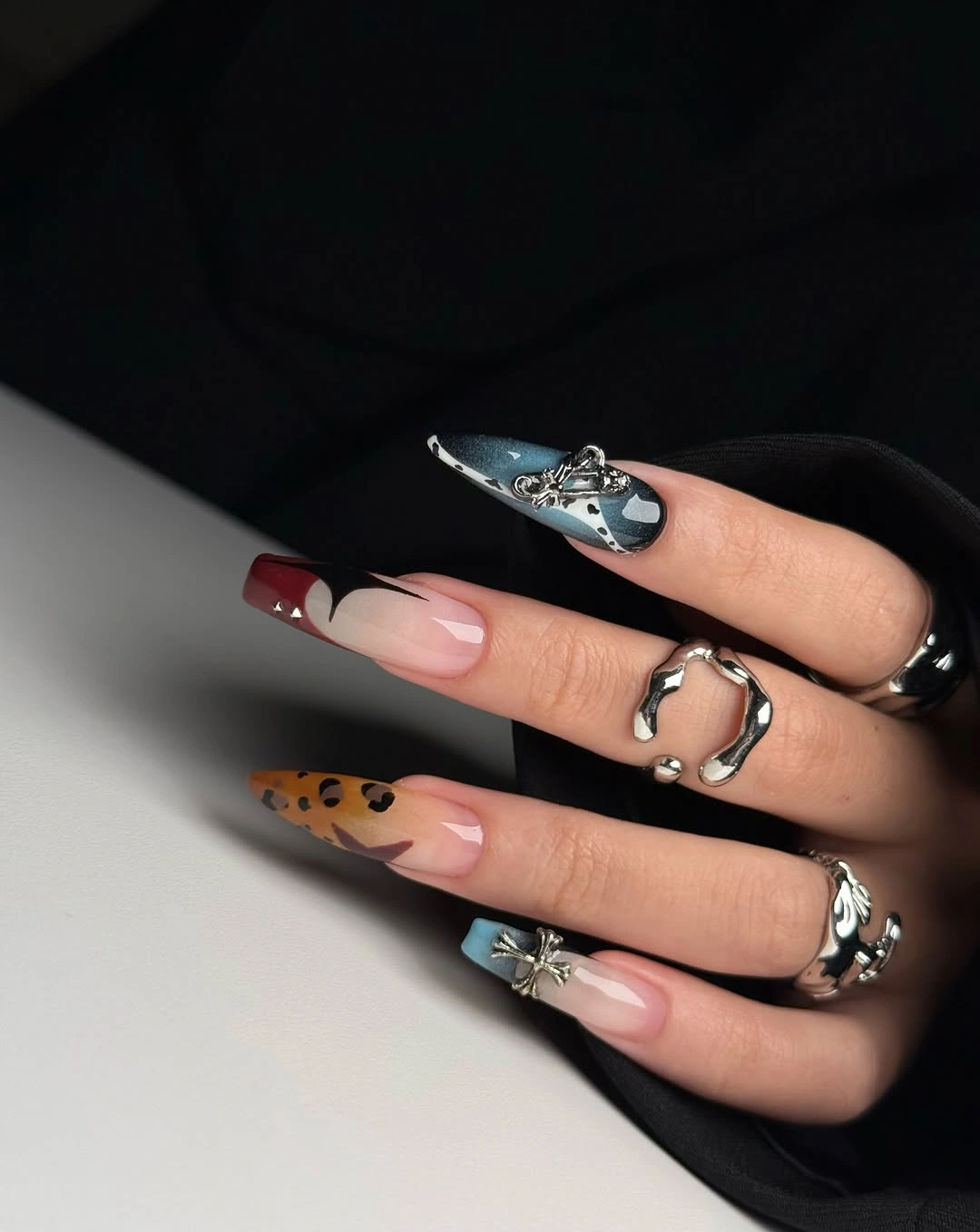 august nails color 2026 Eclectic Mixed Art Nails for Fashion Lovers