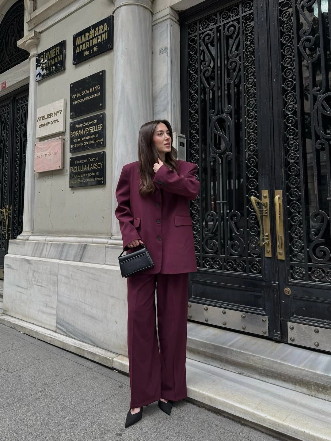 august outfits 2026 Rich Burgundy Tailoring Signals the Start of a New Fashion Season