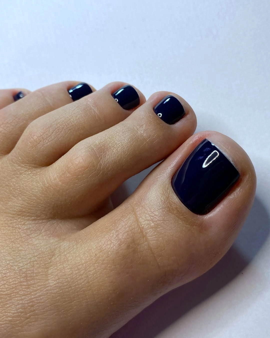 august pedicure nails ideas 2026 Classic Midnight Navy That Works for Every Occasion