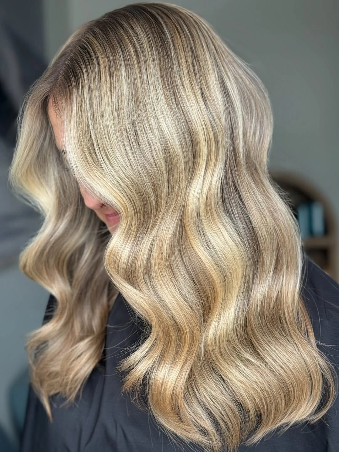 babylights hair ideas Creamy Pearl Blonde Babylights with Silky Waves