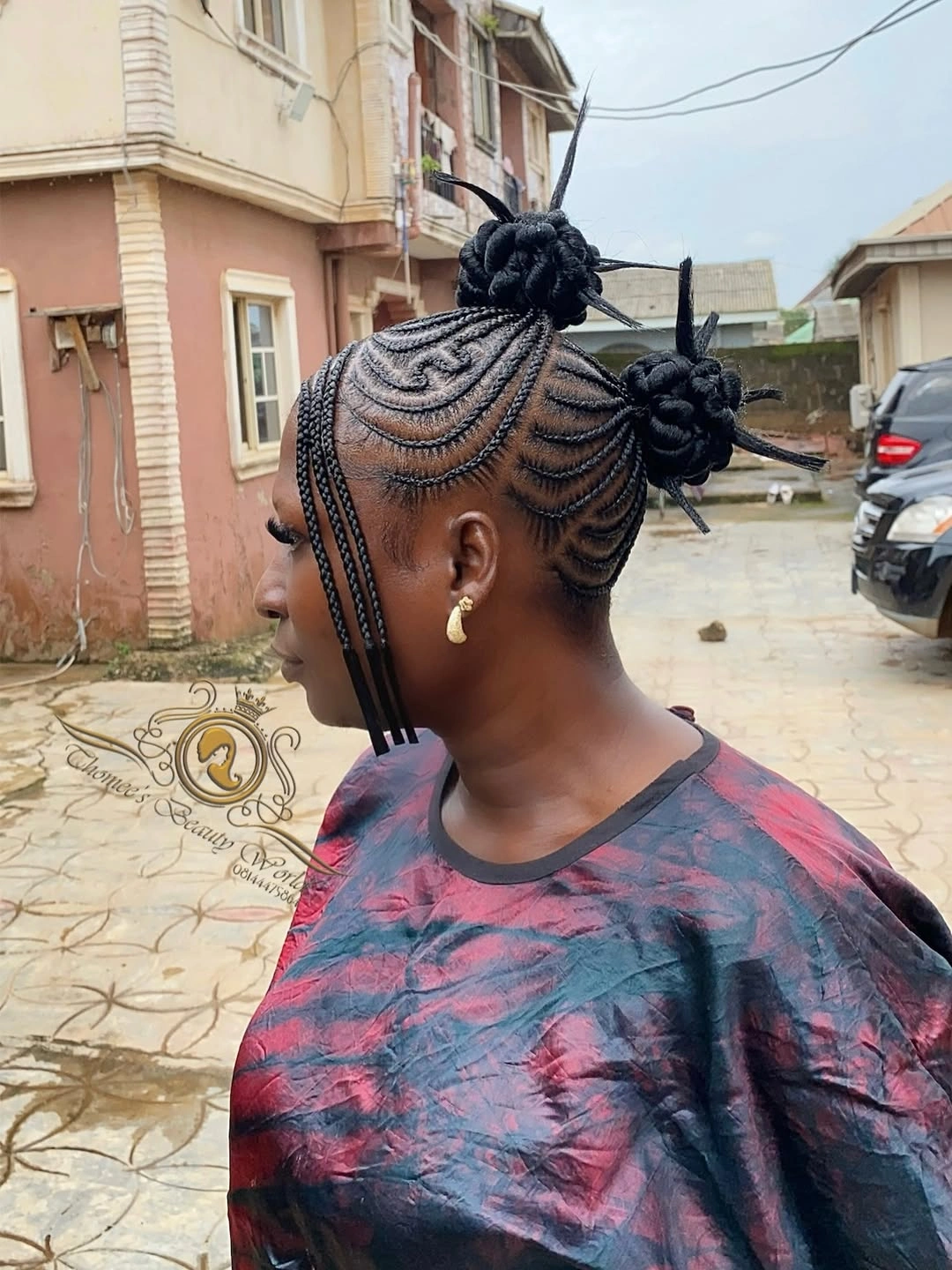 bantu knots hairstyles Elegant Mohawk-Inspired Bantu Knot Updo