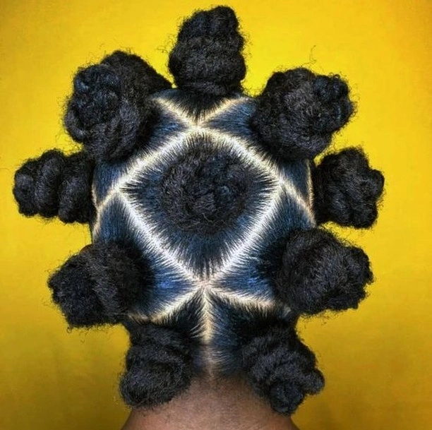 bantu knots hairstyles Geometric Crown Bantu Knots for Natural Texture