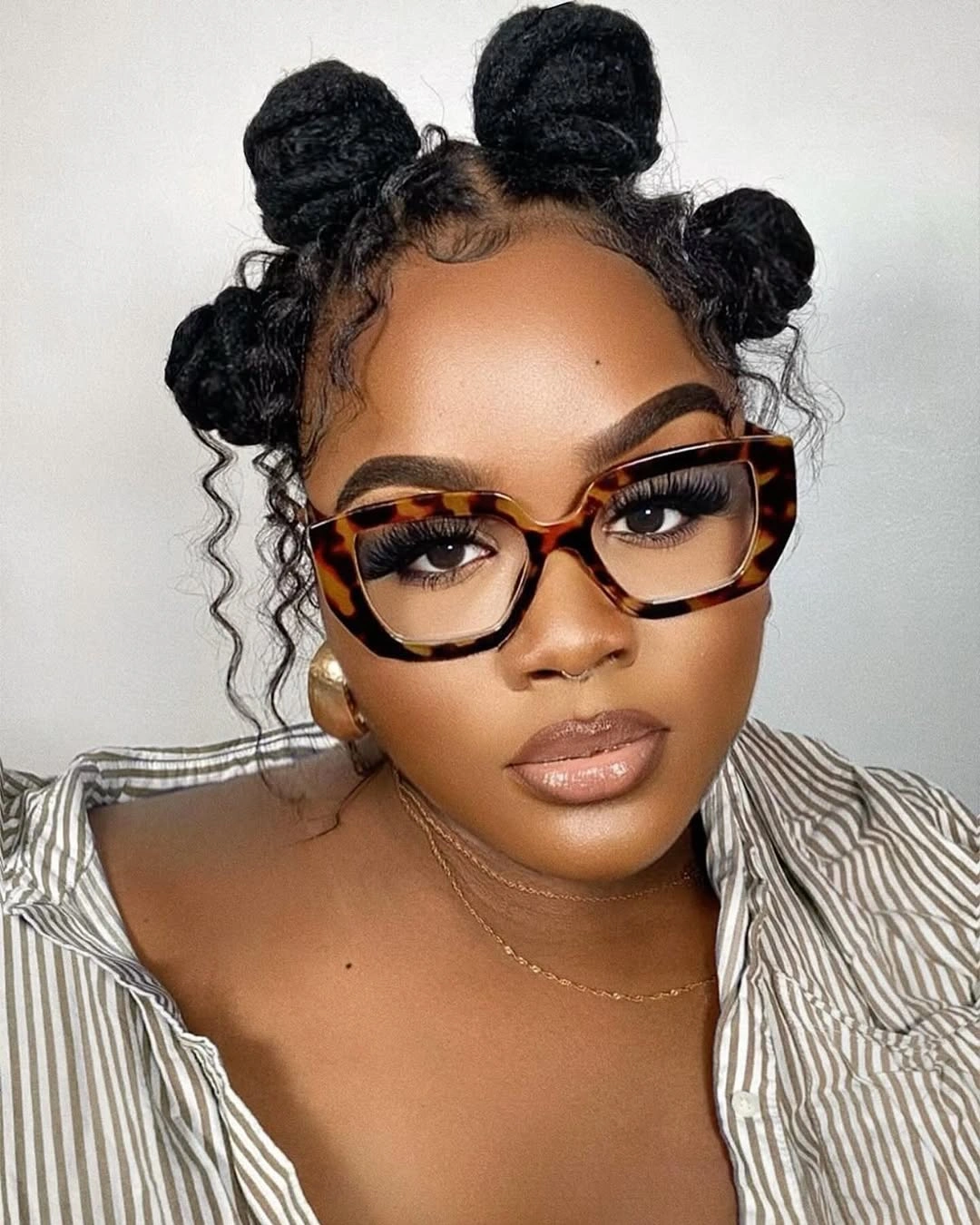 bantu knots hairstyles Soft Bantu Knots with Face-Framing Curls