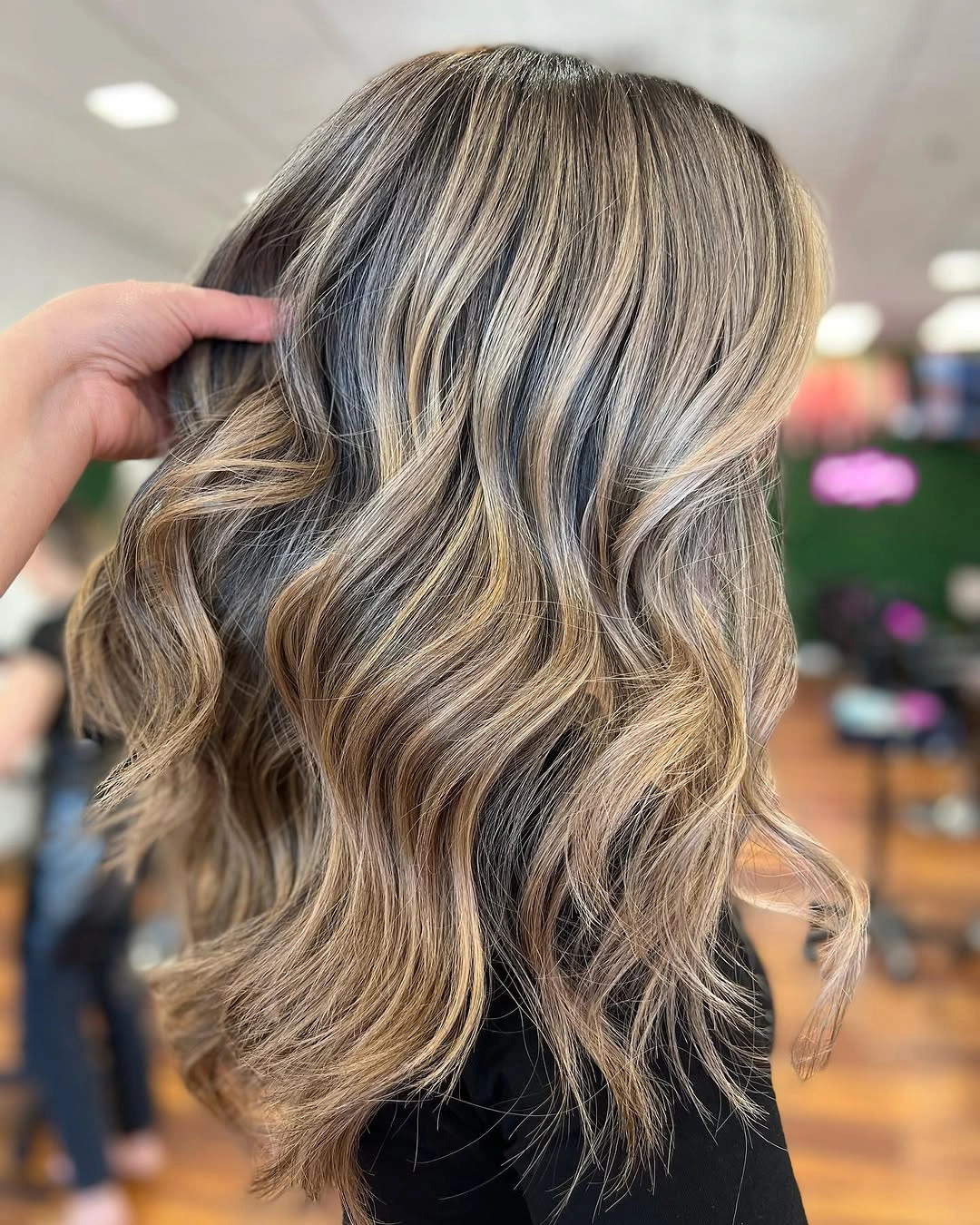 beige blond hair color Beige Blonde Ribbons with Lived-In Dimension