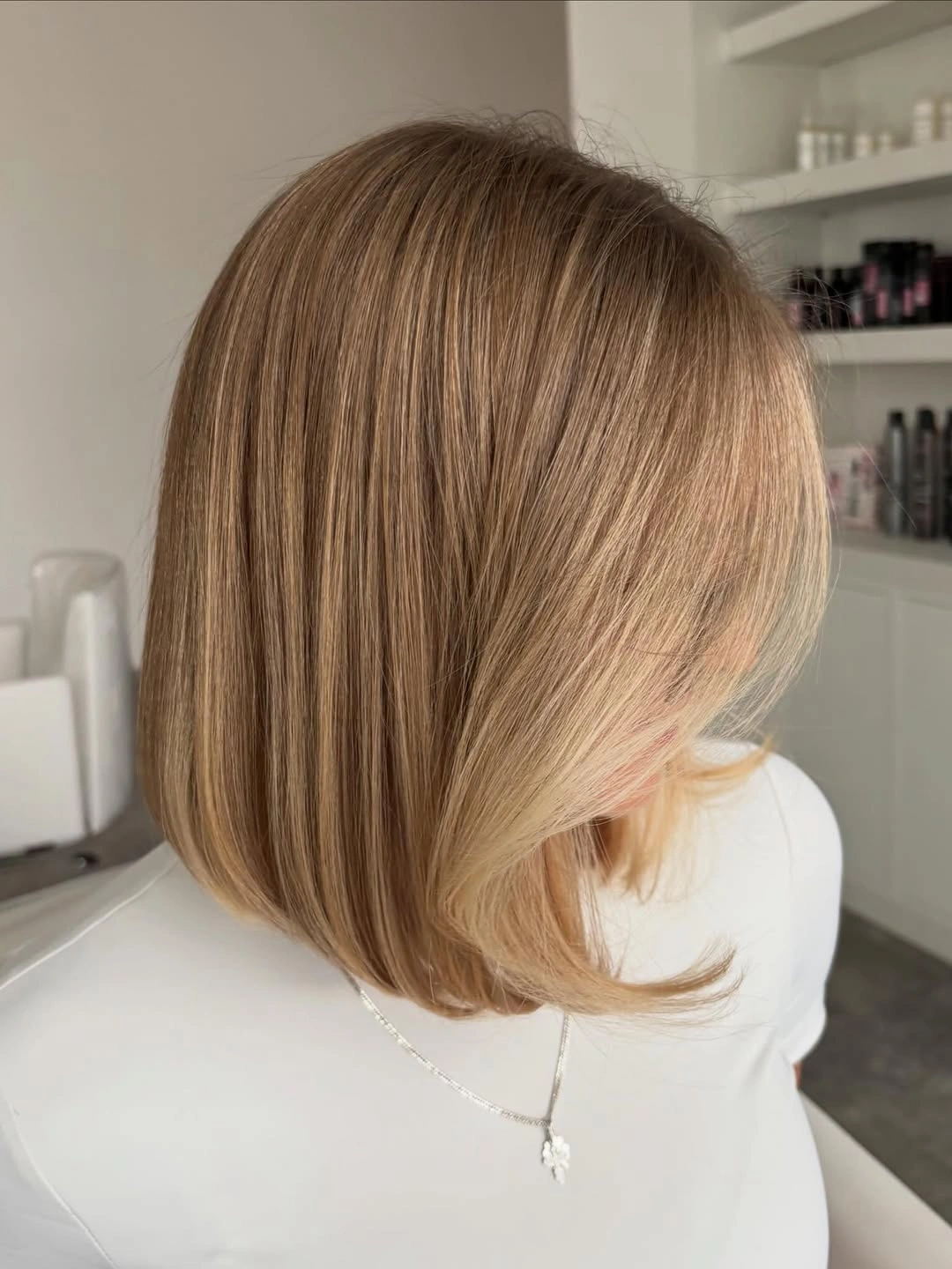 bobbed haircut for women Silky Long Bob With Soft Face-Framing Finish