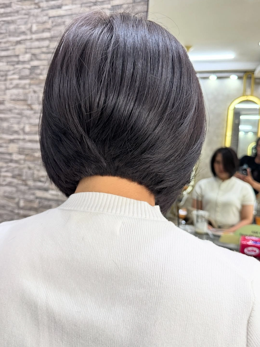 bobbed haircut for women Rounded Stacked Bob with Luxurious Volume