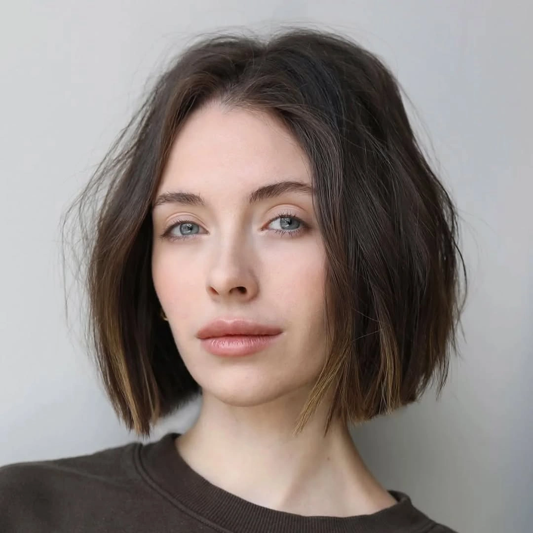 bobbed haircut for women Relaxed Chin-Length Bob with Natural Movement