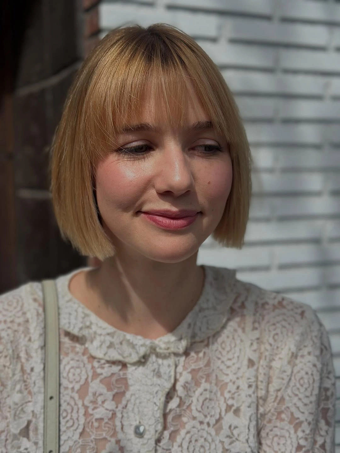 bobbed haircut for women Classic French Bob With Soft Wispy Bangs