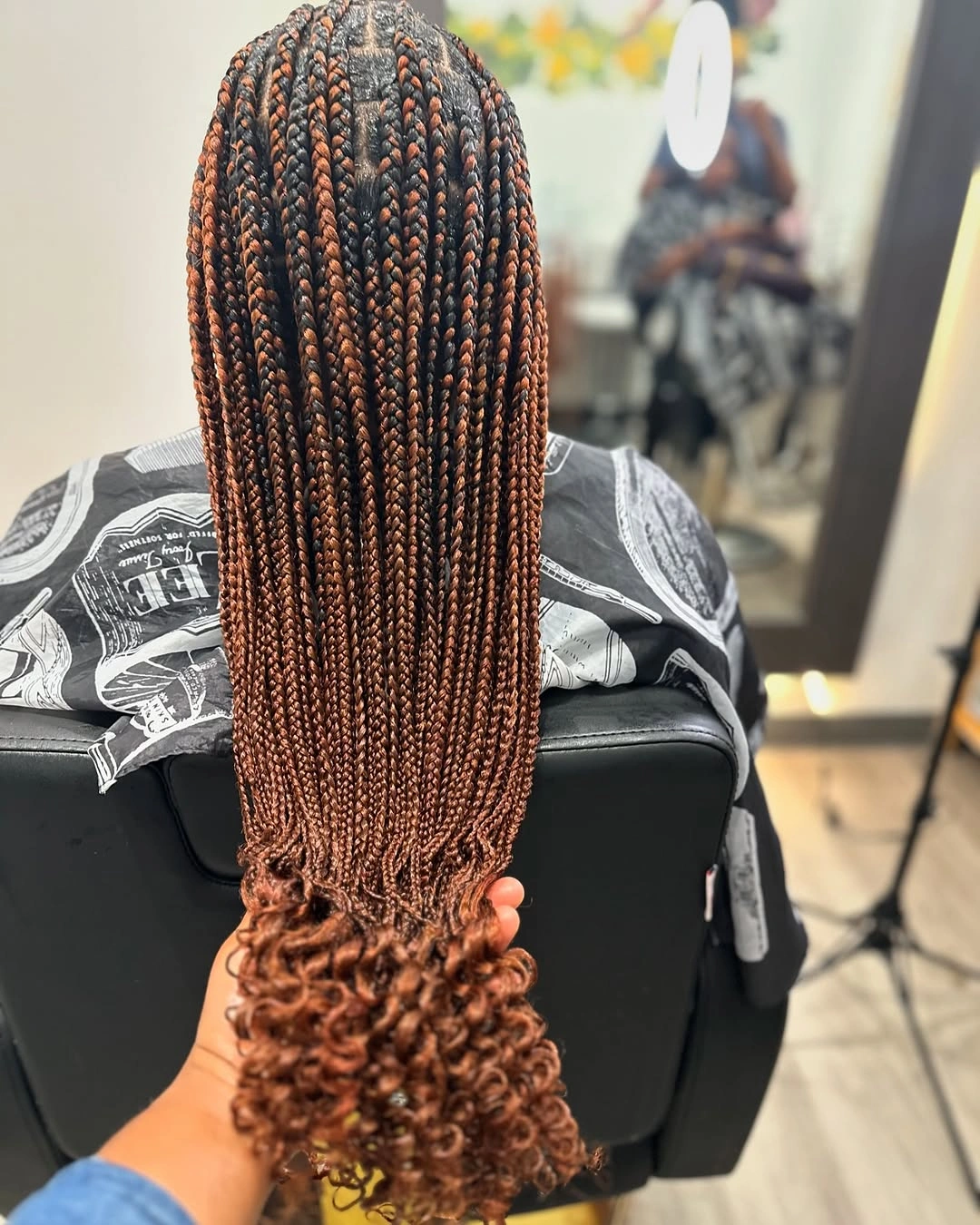 bora bora braids hairstyle Two-Tone Bora Bora Braids With Glossy Curled Tips