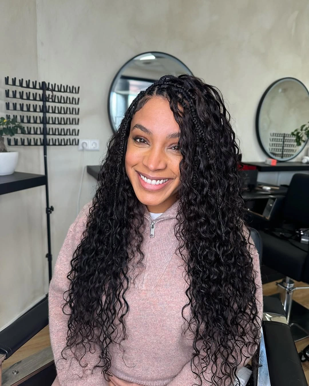 bora bora braids hairstyle Soft Half-Braided Waves With Everyday Versatility