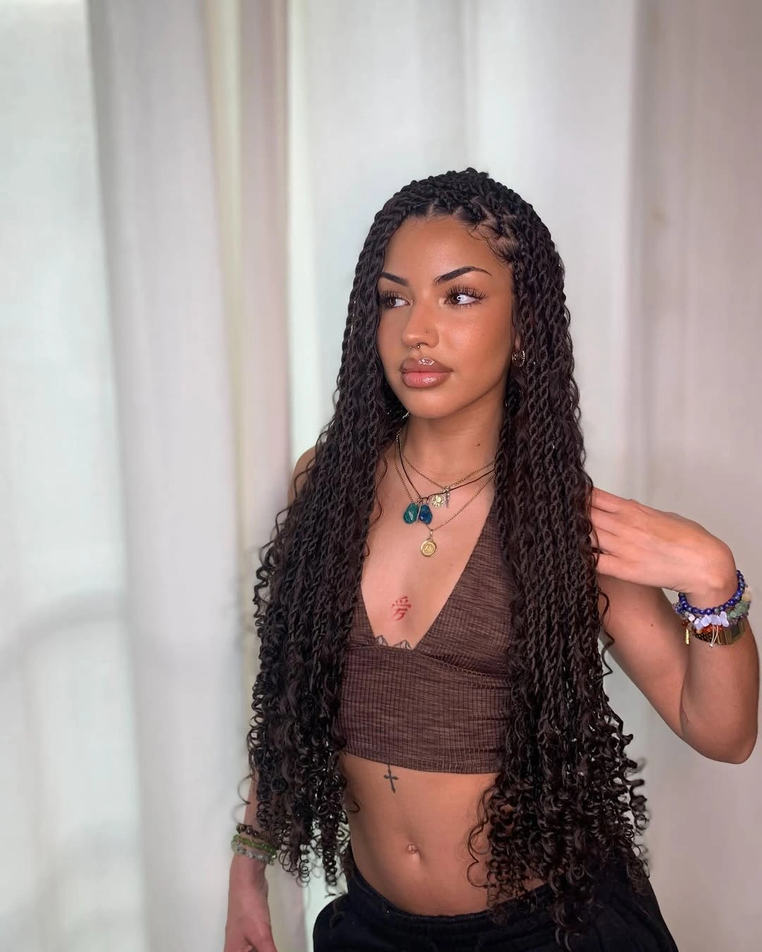 butterfly braids hairstyle Butterfly Twist Braids Finished With Soft Curly Ends