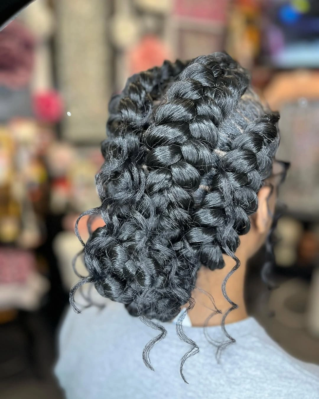 butterfly braids hairstyle Butterfly Braids Gathered Into A Textured Low Updo