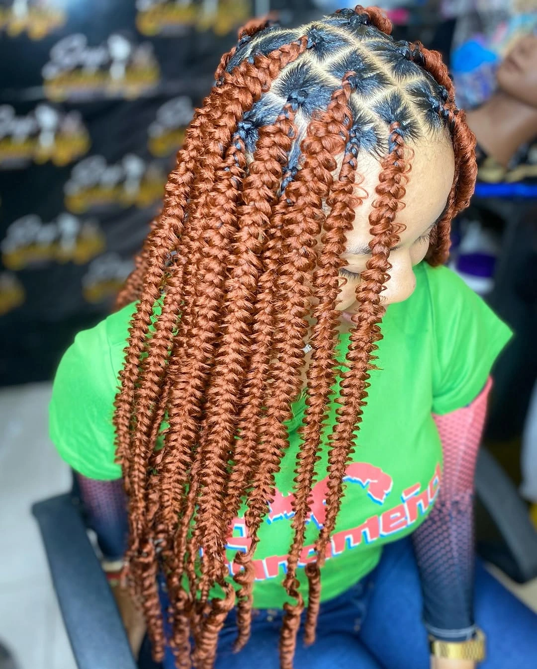 butterfly braids hairstyle Copper Butterfly Twist Braids With Playful Spring Texture