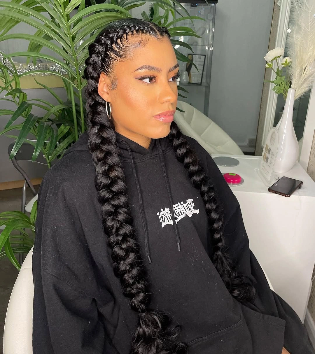 butterfly braids hairstyle Extra Long Jumbo Butterfly Braids That Never Go Unnoticed