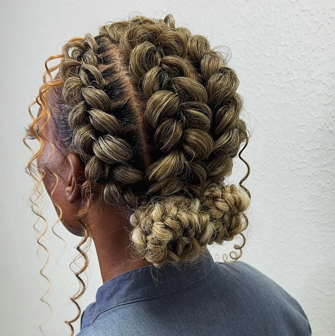 butterfly braids hairstyle Butterfly Braids Twisted Into Romantic Low Double Buns