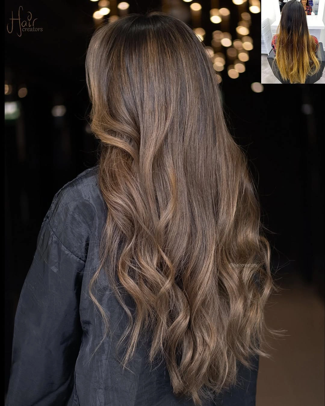 chestnut brown hair color Mushroom Chestnut Waves With A Smoky Brunette Finish