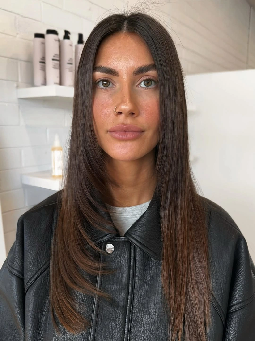 choppy medium layered hair Minimalist Straight Layers With Invisible Texture