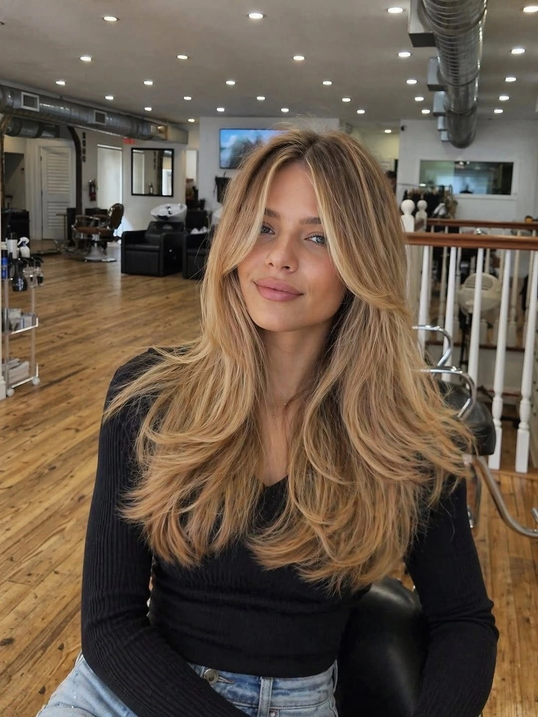 choppy medium layered hair Feathered Blonde Layers Full of Airy Volume
