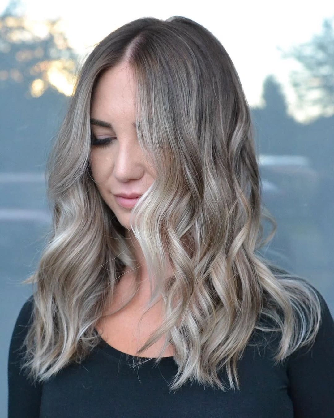 dirty blonde hair color Silky Champagne Dirty Blonde With Invisible Blending