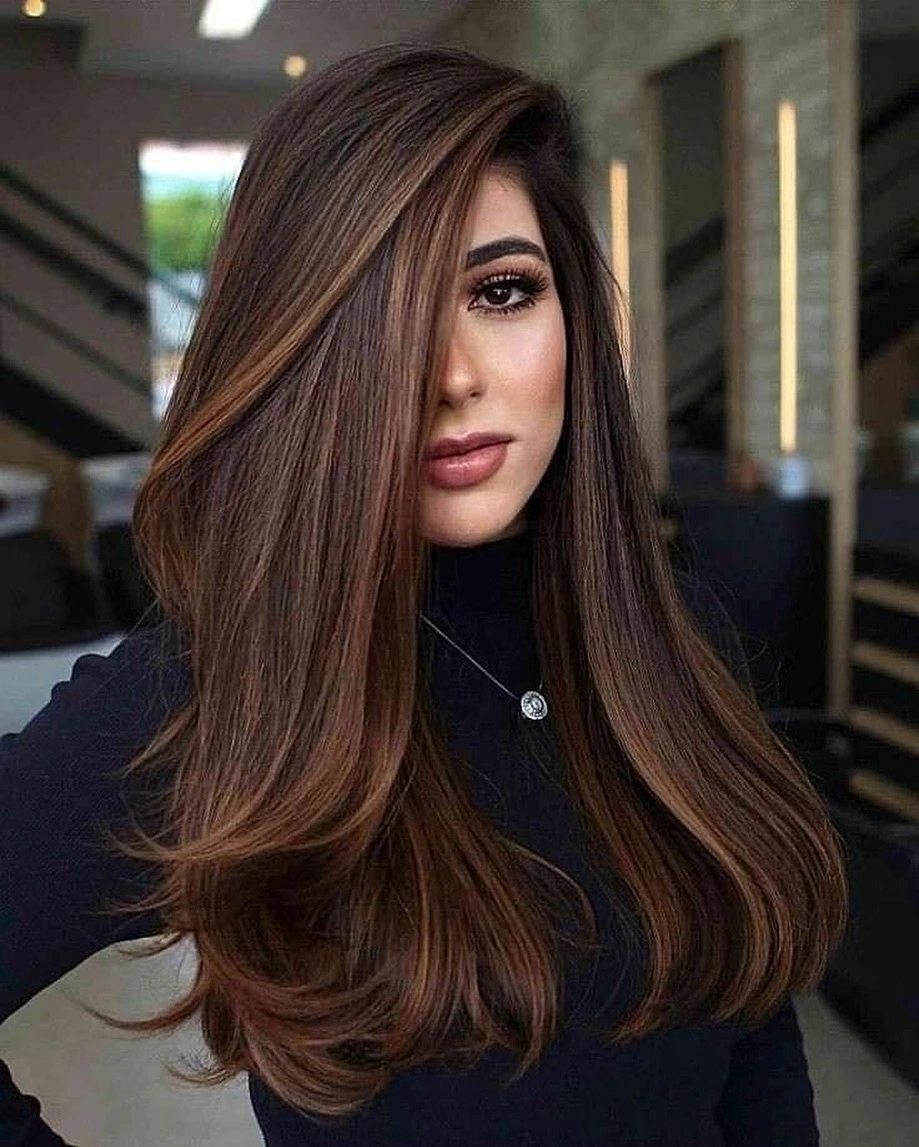 Fall brunette hair colour 2026 Chestnut Brunette With Soft Caramel Contouring