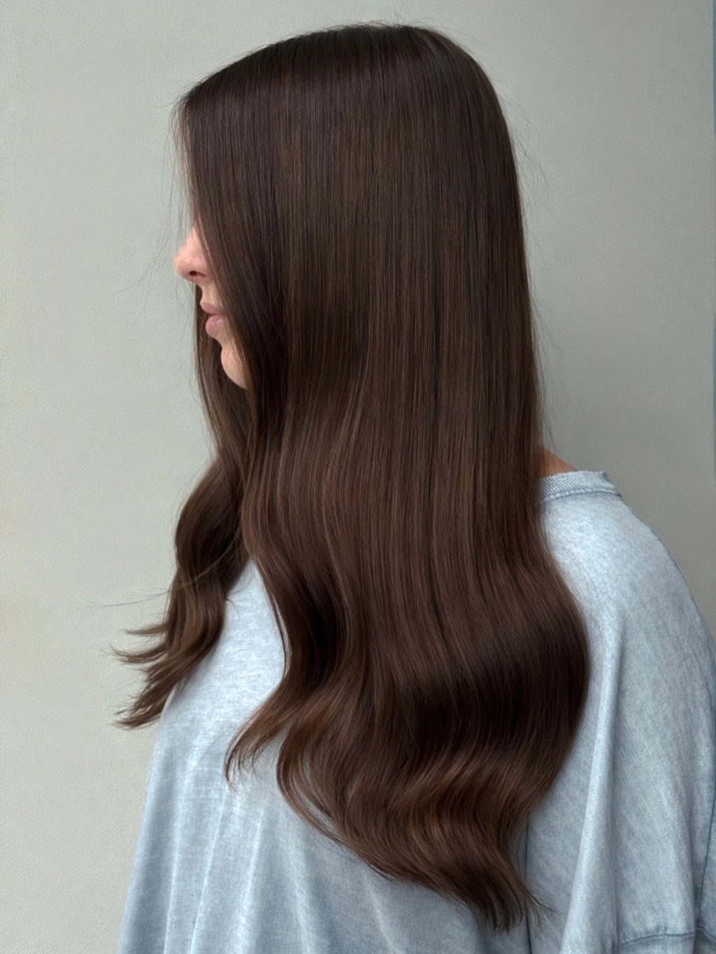 Fall brunette hair colour 2026 Silky Cocoa Brunette With Glass Hair Finish