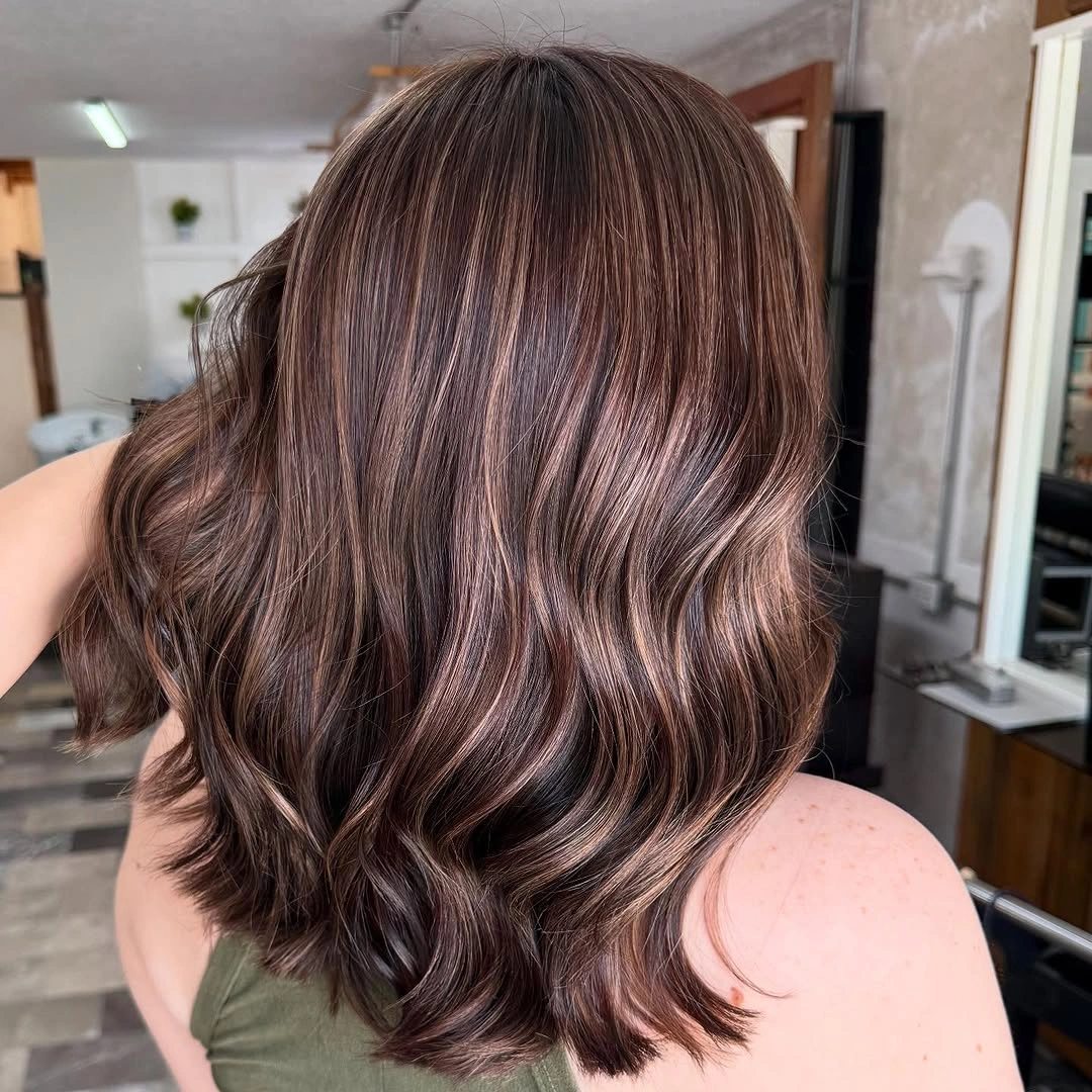 Fall brunette hair colour 2026 Soft Mushroom Brunette Balayage For Modern Fall