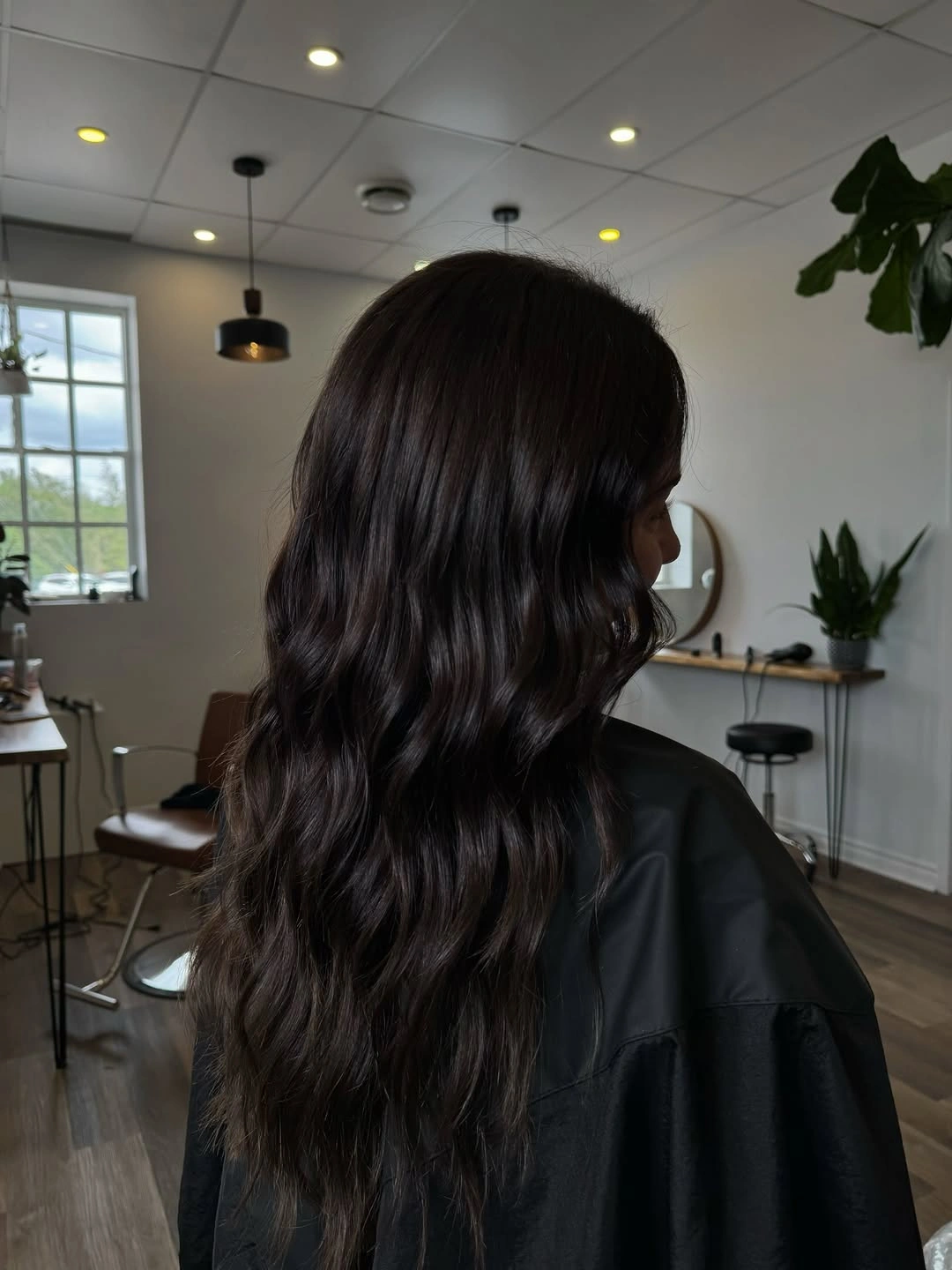 Fall brunette hair colour 2026 Soft Midnight Brunette With Natural Movement