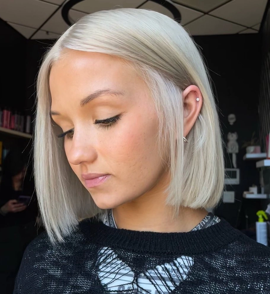 fall French Bob 2026 Classic Platinum French Bob With Timeless Simplicity