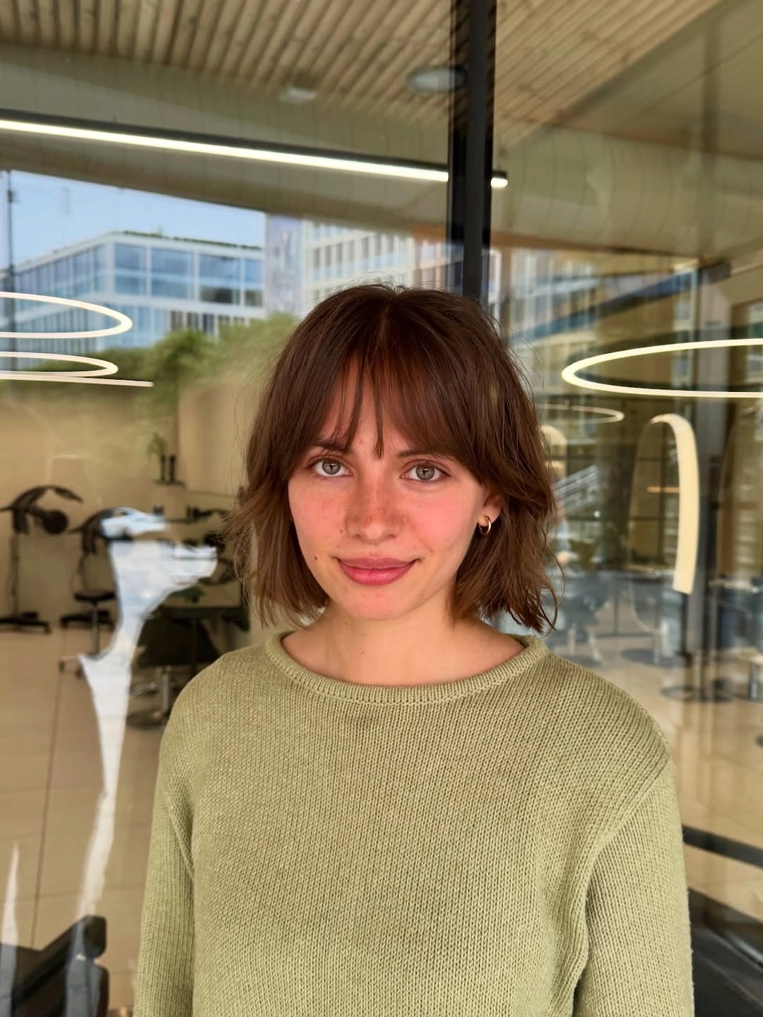 fall French Bob 2026 Relaxed Brunette French Bob With Wispy Bangs