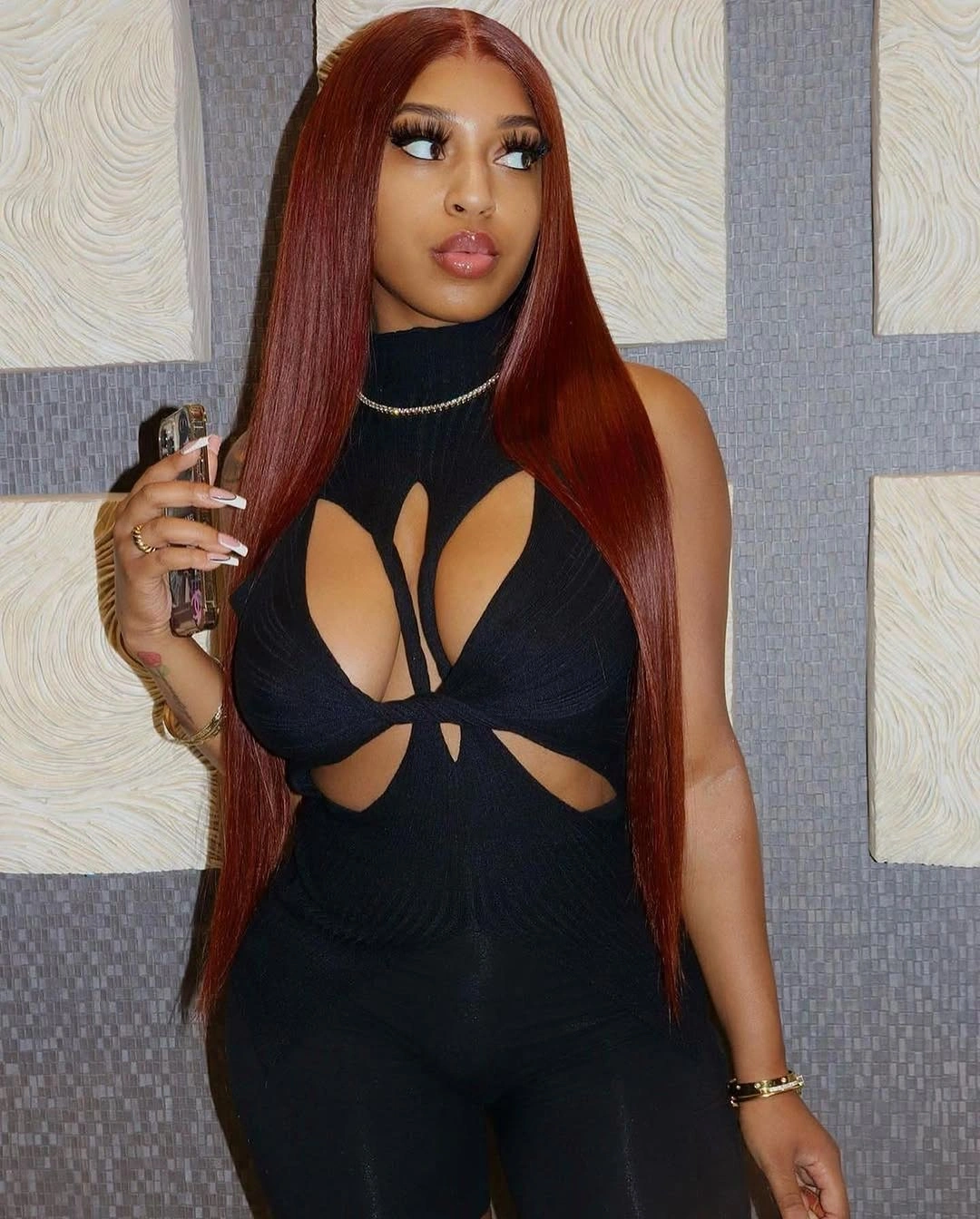 fall hair colors for black women 2026 Rich Auburn Silk That Feels Like Autumn Leaves