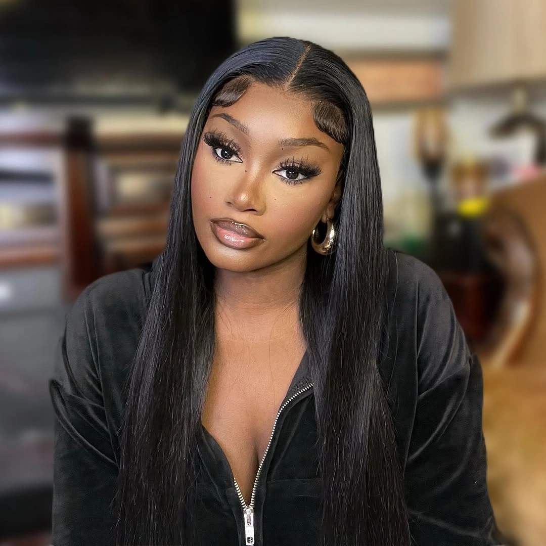 fall hair colors for black women 2026 Silky Espresso Straight Hair with Glass Shine
