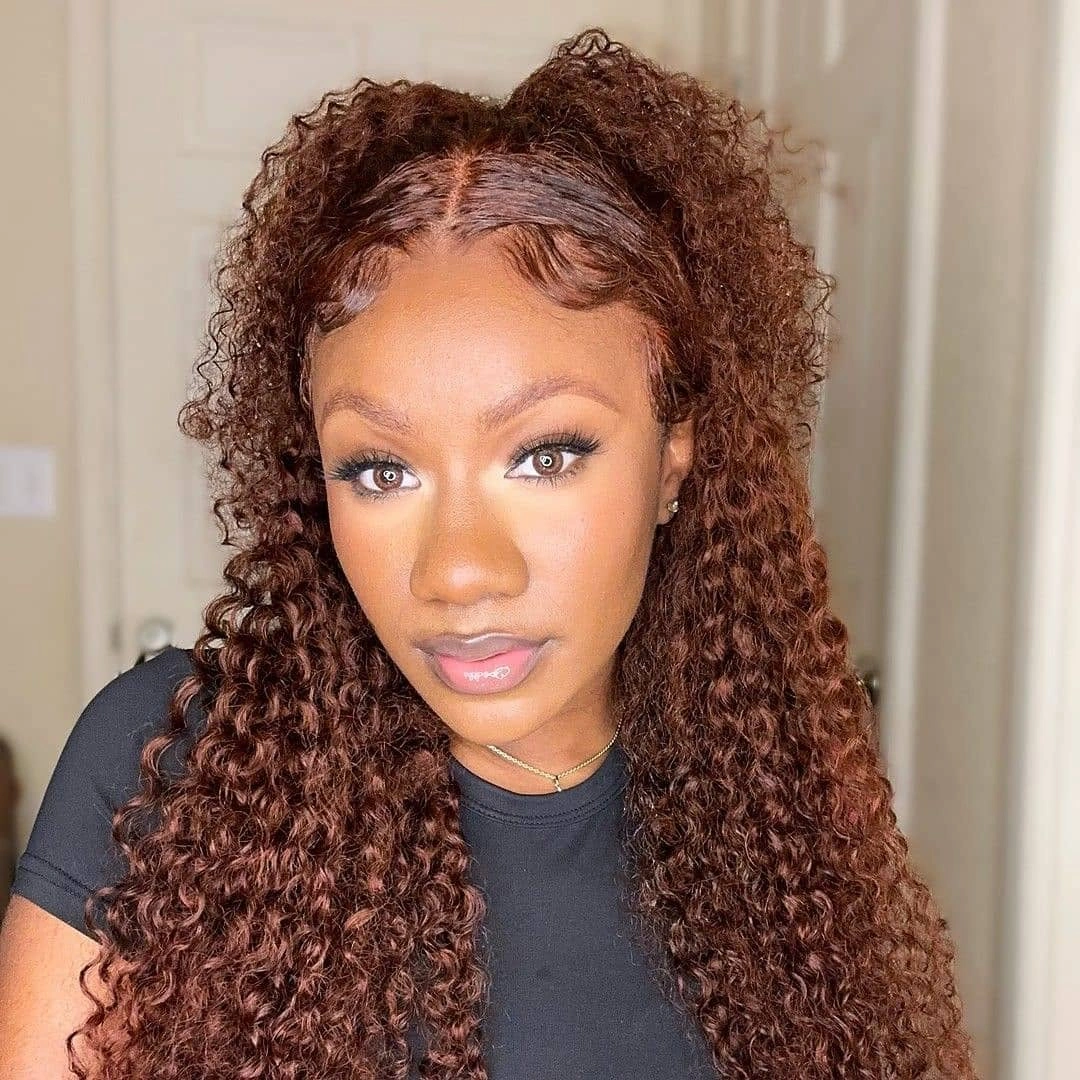 fall hair colors for black women 2026 Chocolate Copper Curls Full of Soft Dimension